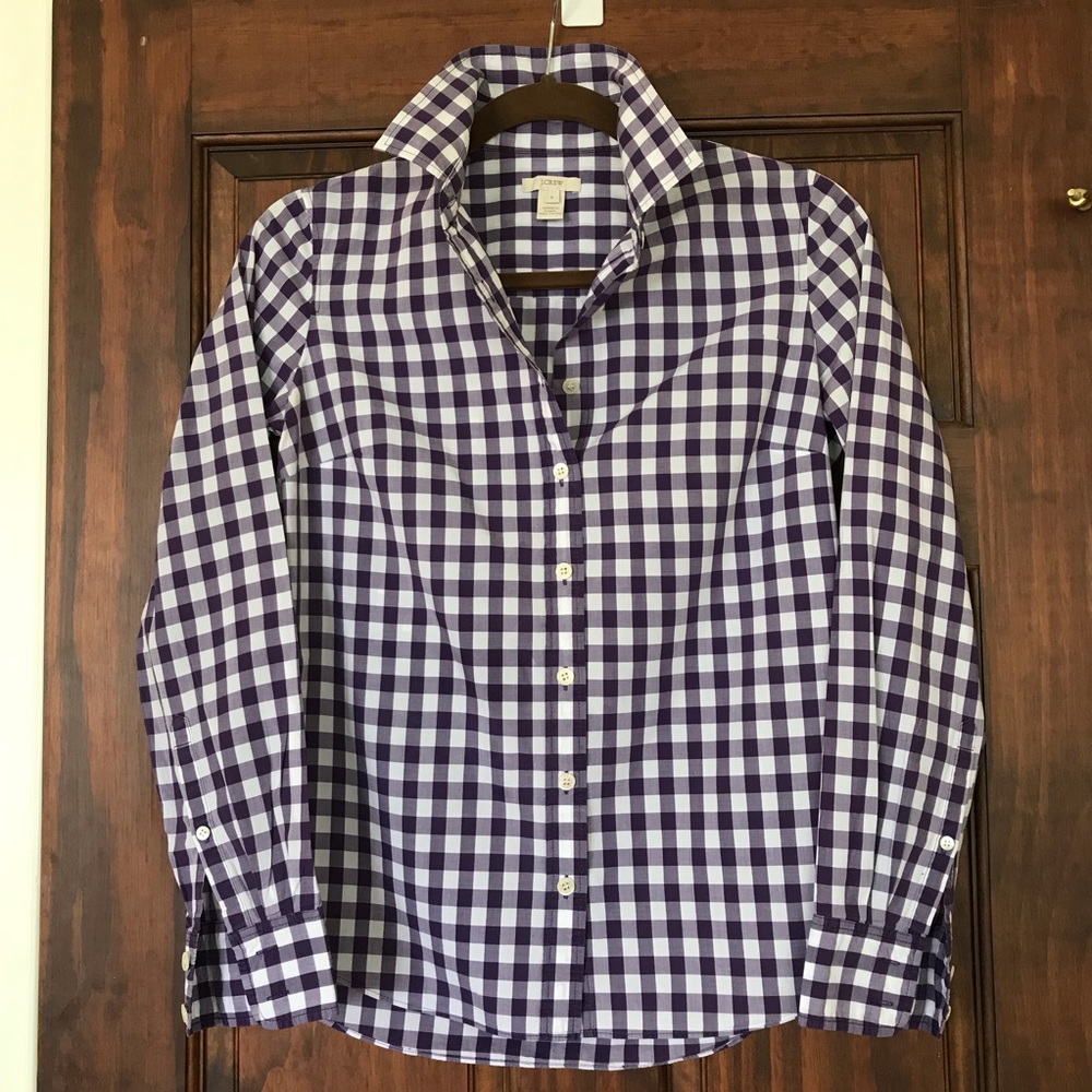 J.Crew Gingham Oxford Shirt
